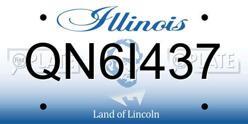 QN6I437 Illinois License Plate