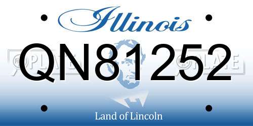 QN81252 Illinois License Plate