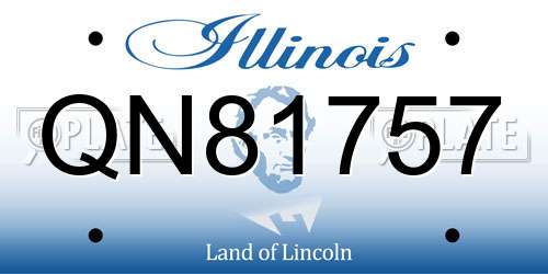QN81757 Illinois License Plate