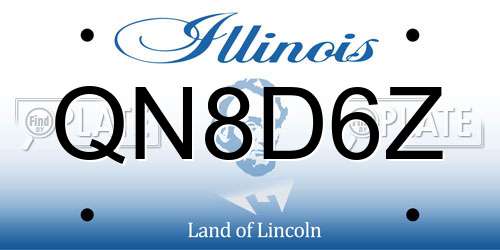 QN8D6Z Illinois License Plate