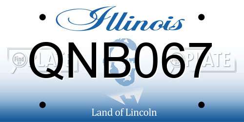 QNB067 Illinois License Plate