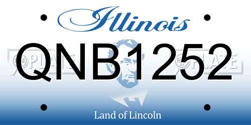 QNB1252 Illinois License Plate