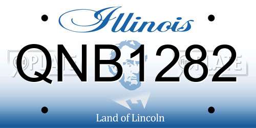 QNB1282 Illinois License Plate