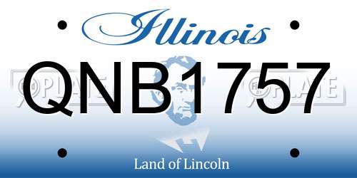 QNB1757 Illinois License Plate