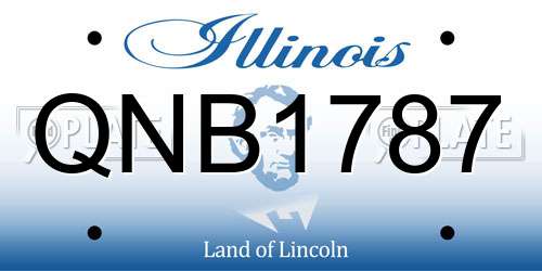 QNB1787 Illinois License Plate