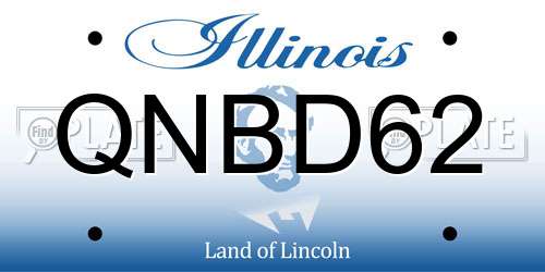 QNBD62 Illinois License Plate