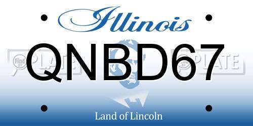 QNBD67 Illinois License Plate