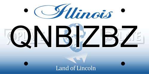 QNBIZBZ Illinois License Plate