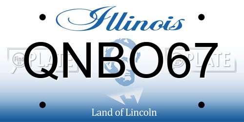 QNBO67 Illinois License Plate