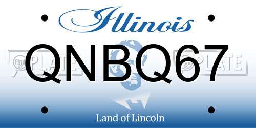 QNBQ67 Illinois License Plate