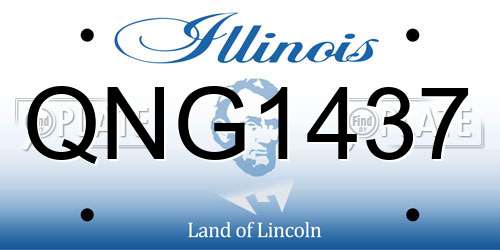 QNG1437 Illinois License Plate