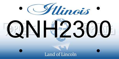 QNH2300 Illinois License Plate