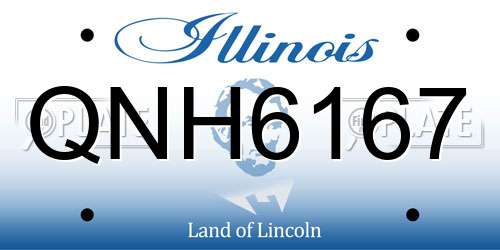 QNH6167 Illinois License Plate