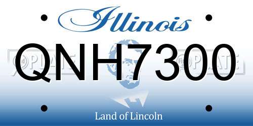 QNH7300 Illinois License Plate
