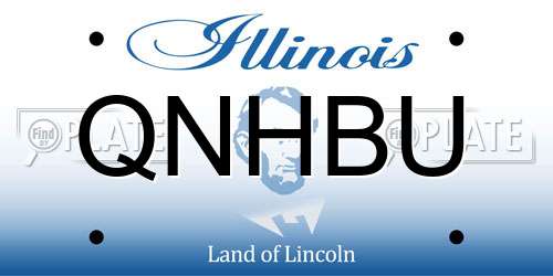 QNHBU Illinois License Plate