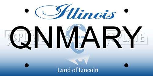 QNMARY Illinois License Plate