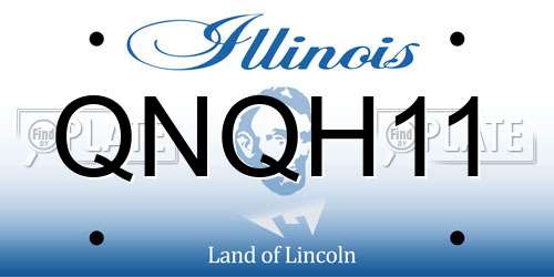 QNQH11 Illinois License Plate