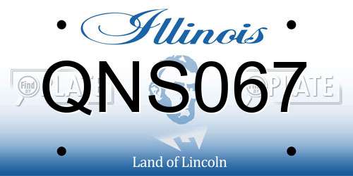 QNS067 Illinois License Plate