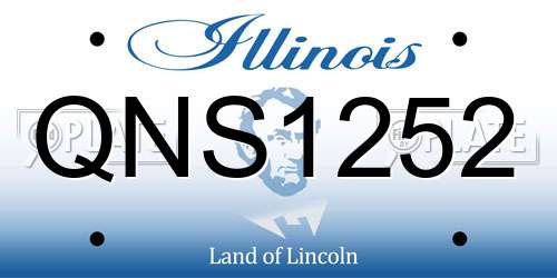 QNS1252 Illinois License Plate