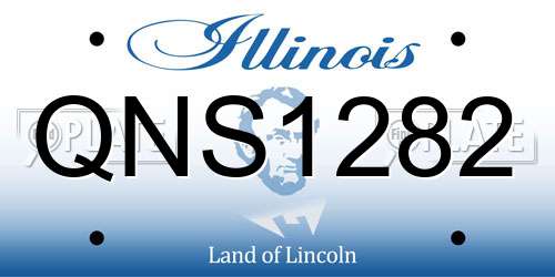 QNS1282 Illinois License Plate