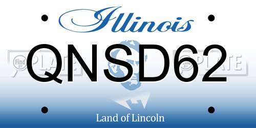 QNSD62 Illinois License Plate