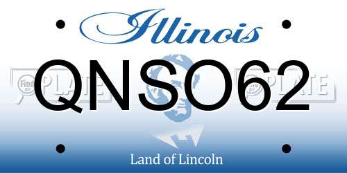 QNSO62 Illinois License Plate