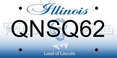 QNSQ62 Illinois License Plate
