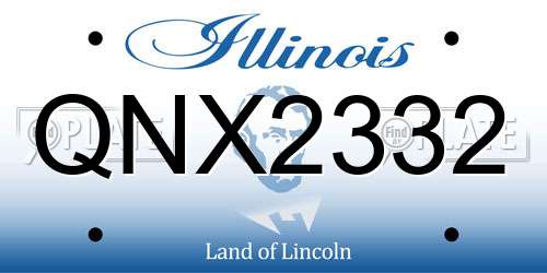 QNX2332 Illinois License Plate