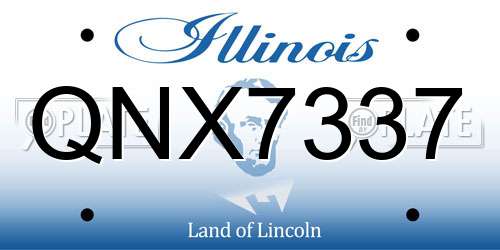 QNX7337 Illinois License Plate
