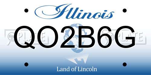 QO2B6G Illinois License Plate
