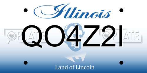 QO4Z2I Illinois License Plate