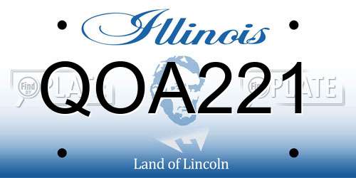 QOA221 Illinois License Plate