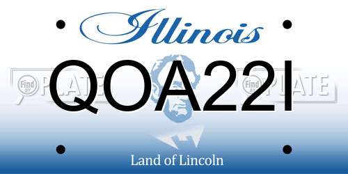 QOA22I Illinois License Plate