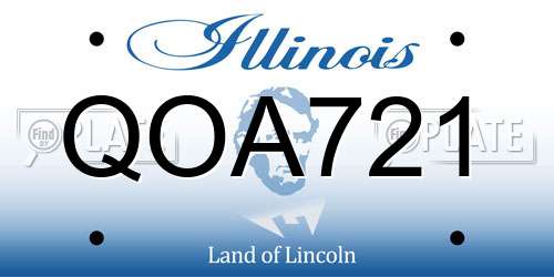QOA721 Illinois License Plate