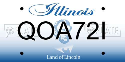 QOA72I Illinois License Plate
