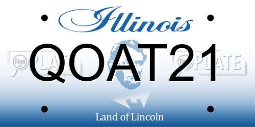 QOAT21 Illinois License Plate