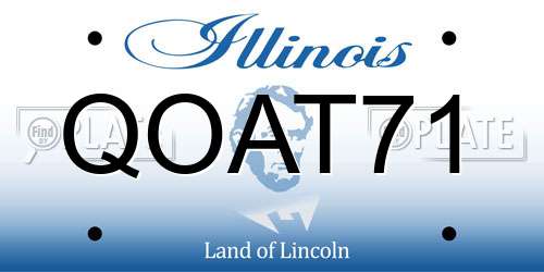 QOAT71 Illinois License Plate
