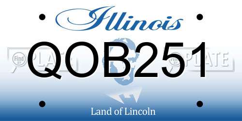 QOB251 Illinois License Plate