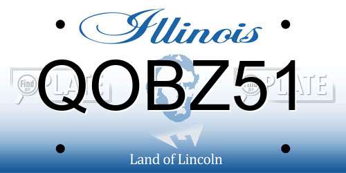 QOBZ51 Illinois License Plate