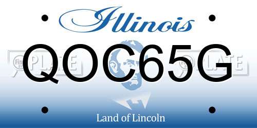 QOC65G Illinois License Plate