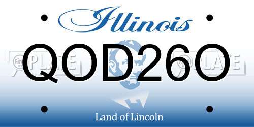 QOD26O Illinois License Plate