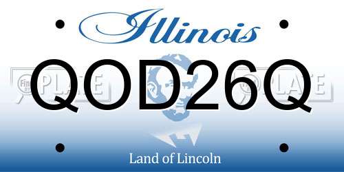 QOD26Q Illinois License Plate