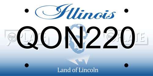 QON220 Illinois License Plate