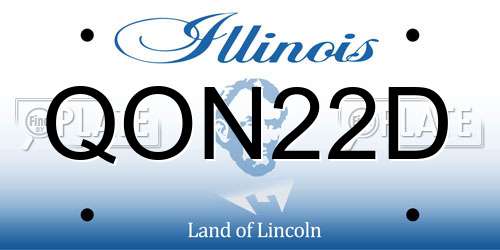 QON22D Illinois License Plate