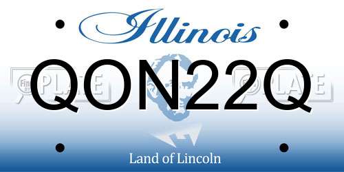 QON22Q Illinois License Plate