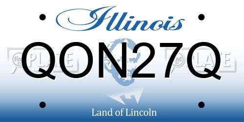 QON27Q Illinois License Plate