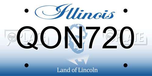 QON720 Illinois License Plate