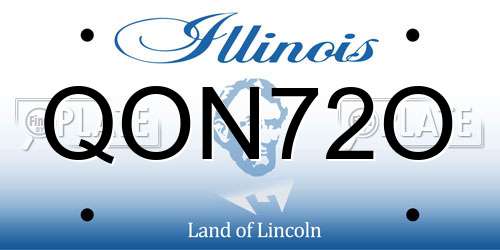 QON72O Illinois License Plate