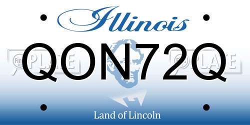 QON72Q Illinois License Plate