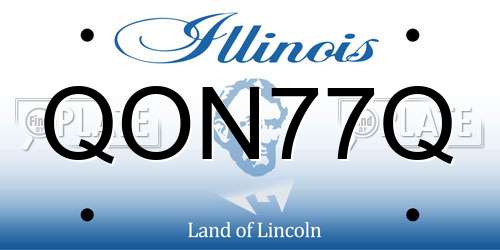 QON77Q Illinois License Plate